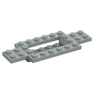 Vehicle Base 4 x 10 x 2/3 with 4 x 2 Recessed Center with Smooth Underside (Light Gray)