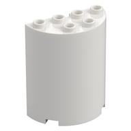 Cylinder Half 2 x 4 x 4 (White)