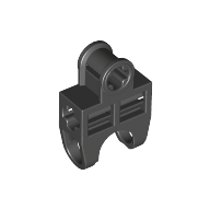 Technic Axle Connector 2 x 3 with Ball Socket, Open Sides (Black)