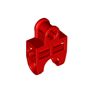 Technic Axle Connector 2 x 3 with Ball Socket, Open Sides (Red)