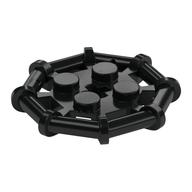 Plate Special 2 x 2 with Bar Frame Octagonal (Black)