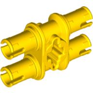Technic Pin Double with Axle Hole (Yellow)