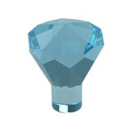 Rock 1 x 1 Jewel / Gem 24 Facet (Trans-Light Blue)