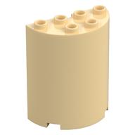 Cylinder Half 2 x 4 x 4 (Tan)