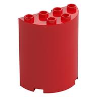 Cylinder Half 2 x 4 x 4 (Red)