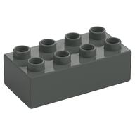 Duplo Brick 2 x 4 (Dark Gray)