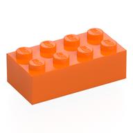 Brick 2 x 4 (Orange)