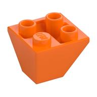 Brick Sloped Inverted 45° 2 x 2 Double Convex (Orange)