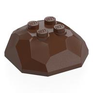 Rock Boulder 4 x 4, Top (Brown)