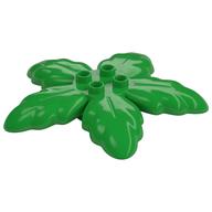 Duplo Plant Tree Leaves with 4 Top Studs (Bright Green)