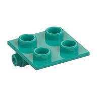 Hinge Brick 2 x 2 Top Plate Thin (Dark Turquoise)