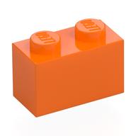 Brick 1 x 2 (Orange)