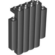 Panel 2 x 6 x 6 Log Wall [Palisade] (Black)