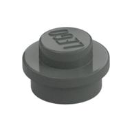 Plate Round 1 x 1 with Solid Stud (Dark Gray)