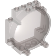 Windscreen 3 x 6 x 5 Bubble with Studs on Top [Plain] (Trans-Brown)