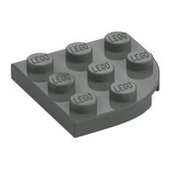 Plate Round Corner 3 x 3 (Dark Gray)