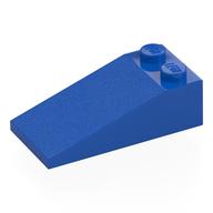 Brick Sloped 18° 4 x 2 (Blue)