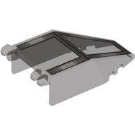 Windscreen 7 x 4 x 1 2/3 with Hinges with Light and Dark Gray Frame Print (Trans-Brown)