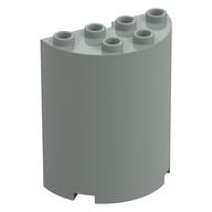 Cylinder Half 2 x 4 x 4 (Light Gray)