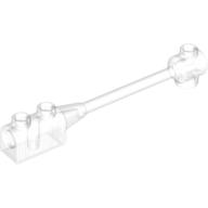 Bar 1 x 8 with Brick 1 x 2 Curved Top End (Original, No Axle Holder) (Trans-Clear)