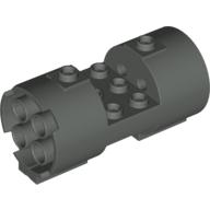 Cylinder 3 x 6 x 2 2/3 Horizontal Hollow Studs (Dark Gray)