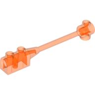 Bar 1 x 8 with Brick 1 x 2 Curved Top End (Original, No Axle Holder) (Trans-Neon Orange)