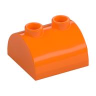 Brick Curved 2 x 2, Two Top Studs (Orange)