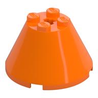 Cone 4 x 4 x 2, Axle Hole [Plain] (Orange)