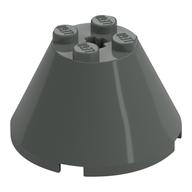 Cone 4 x 4 x 2, Axle Hole [Plain] (Dark Gray)
