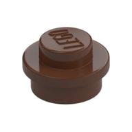Plate Round 1 x 1 with Solid Stud (Brown)