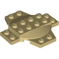 Plate Special 6 x 6 x 2/3 Cross with Dome (Tan)