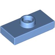 Plate Special 1 x 2 with 1 Stud with Groove (Jumper) (Medium Blue)