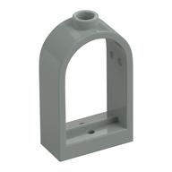 Window 1 x 2 x 2 2/3 with Rounded Top (Light Gray)