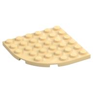 Plate Round Corner 6 x 6 (Tan)