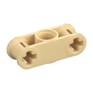 Technic Axle and Pin Connector Perpendicular 3L with Centre Pin Hole (Tan)