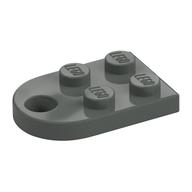 Plate Special 3 x 2 with Rounded End, Hole (Dark Gray)