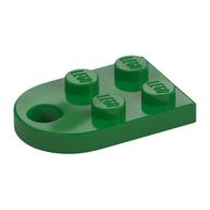 Plate Special 3 x 2 with Rounded End, Hole (Green)