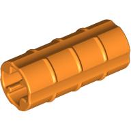 Technic Axle Connector Ridged [with x Hole x Orientation] (Orange)