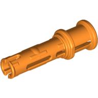 Technic Pin Long with Friction Ridges Lengthwise and Stop Bush [3 Lateral Holes, Big Pin Hole] (Orange)