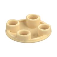 Plate Round 2 x 2 with Rounded Bottom [Boat Stud] (Tan)