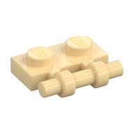 Plate Special 1 x 2 Side Handle [Free Ends] (Tan)