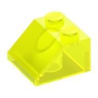 Brick Sloped 45° 2 x 2 (Trans-Neon Green)