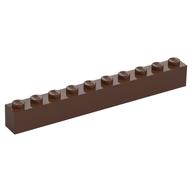 Brick 1 x 10 (Brown)