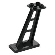 Support 2 x 4 x 5 Stanchion Inclined [5mm wide posts] (Black)