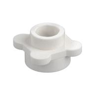 Plant, Flower, Plate Round 1 x 1 with 4 Petals (White)