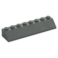 Brick Sloped 45° 2 x 8 (Dark Gray)