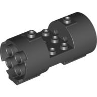 Cylinder 3 x 6 x 2 2/3 Horizontal Hollow Studs (Black)
