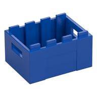 Box / Crate with Handholds 3 x 4 x 1 2/3 (Blue)
