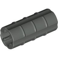Technic Axle Connector Ridged [with x Hole x Orientation] (Dark Gray)