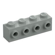 Brick Special 1 x 4 with 4 Studs on One Side (Light Gray)